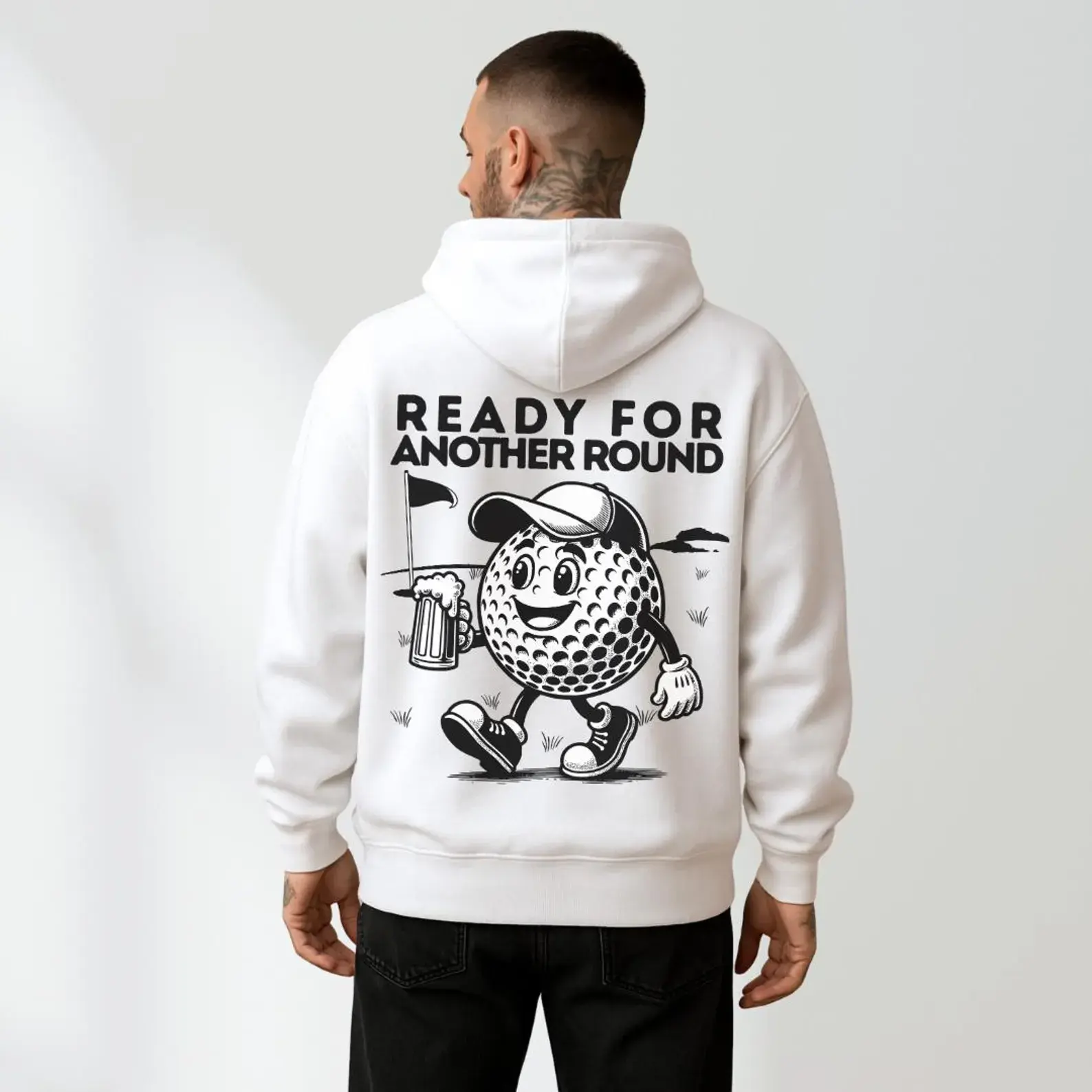 Back Print Funny Golf Hoodie, Golfing Hoodie, Golf Sweater, Golf Lover Gift, Gift for Golfer, Gift Golfer, Dad Golf Gift, Golfing Boyfriend Gift