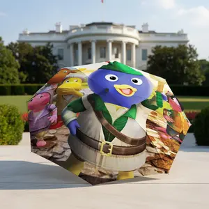 The Backyardigans cartoon pattern Umbrella, portable and foldable design, 8 ribs, a casual accessory for Halloween, Christmas, and birthday gifts. Y251127123