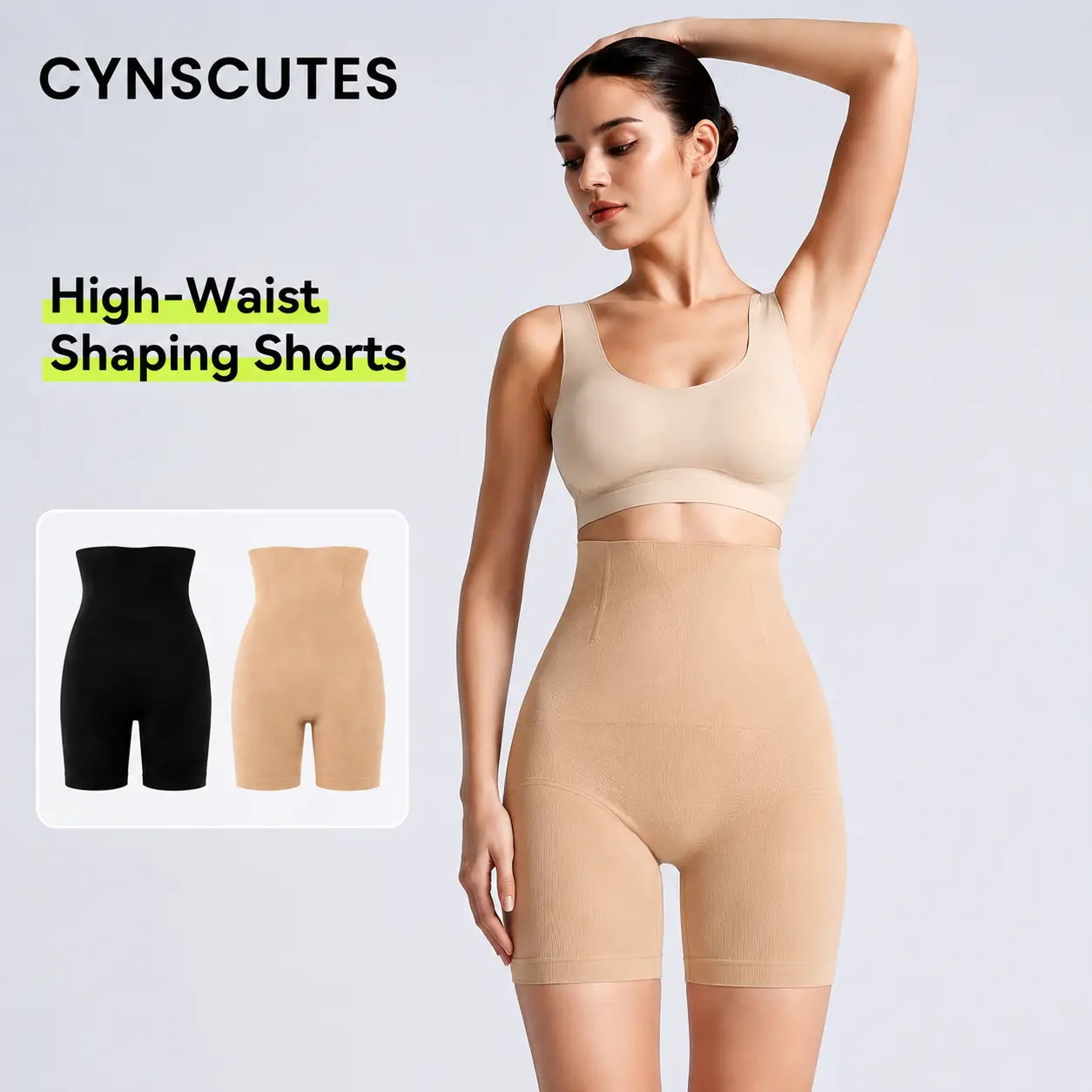 CYNSCUTES Buy 1 Get 1 Free Shapewear Shorts Women | 2PCS Seamless Tummy Control Shorts | Snatched Waist & Butt Lift | Invisible Under Dress & Jeans | Runs Small, Order 1 Size Up
