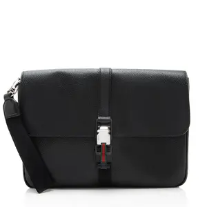 Pre-owned GUCCI Leather Briefcases Web Business Document Case