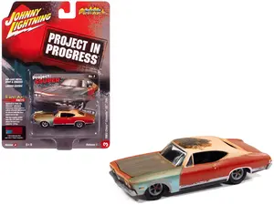 1968 Chevrolet Chevelle SS 396 Matador Red (Weathered) "Project in Progress" Series 1/64 Diecast Model Cars by Johnny Lightning