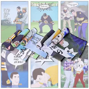 Funny Happy Gilmore Golf Towel 3 Pcs, Funny Golf Club Clean Set for Golf Bags with Clip, Funny Gifts for Golf Fans