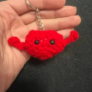 Crochet Valentine’s Day Heart Keychain