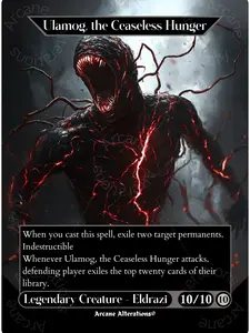 Ulamog, the Ceaseless Hunger - Full Art Altered Art Custom Proxy Card