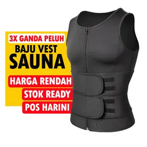 Men's Waist Trainer Vest Sauna Suit Shirt, Gym & Exercise Compression Vest, Sweat-Boosting Workout Top Double Waist Belt Body Shaper