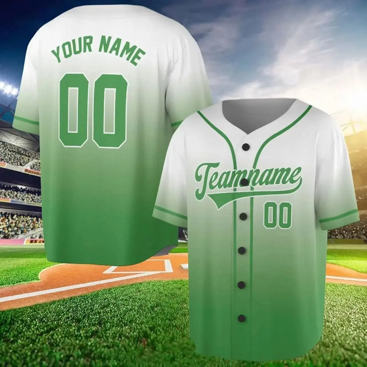 Customizable Baseball Jersey - Personalized Name & Number for Youth & Adult Sports Apparel