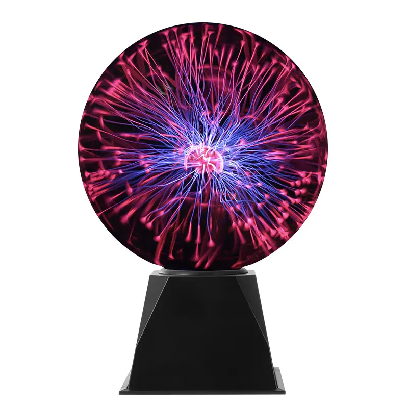 Plasma Ball Lamp, Magic Lightning Globe Desktop Mood Light, Interactive Electric Plasma Sphere Decorative Night Light for Bedroom, Living Room, Office, Party & Gifts
