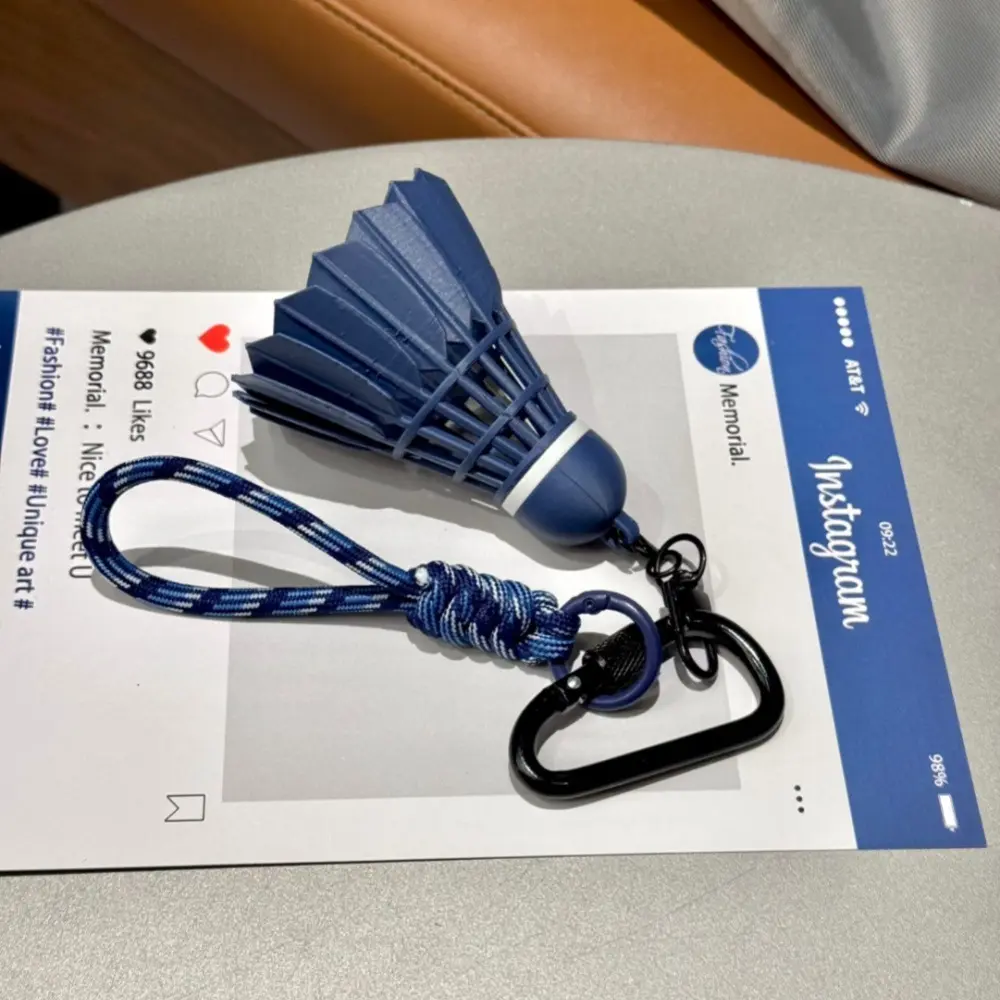 Dark blue badminton +  blue and white rope