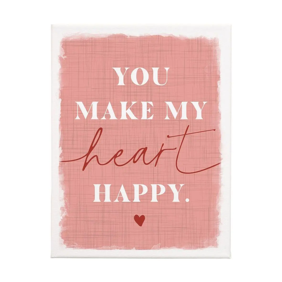 Sincere Surroundings 17" My Heart Happy WrappedCanvas