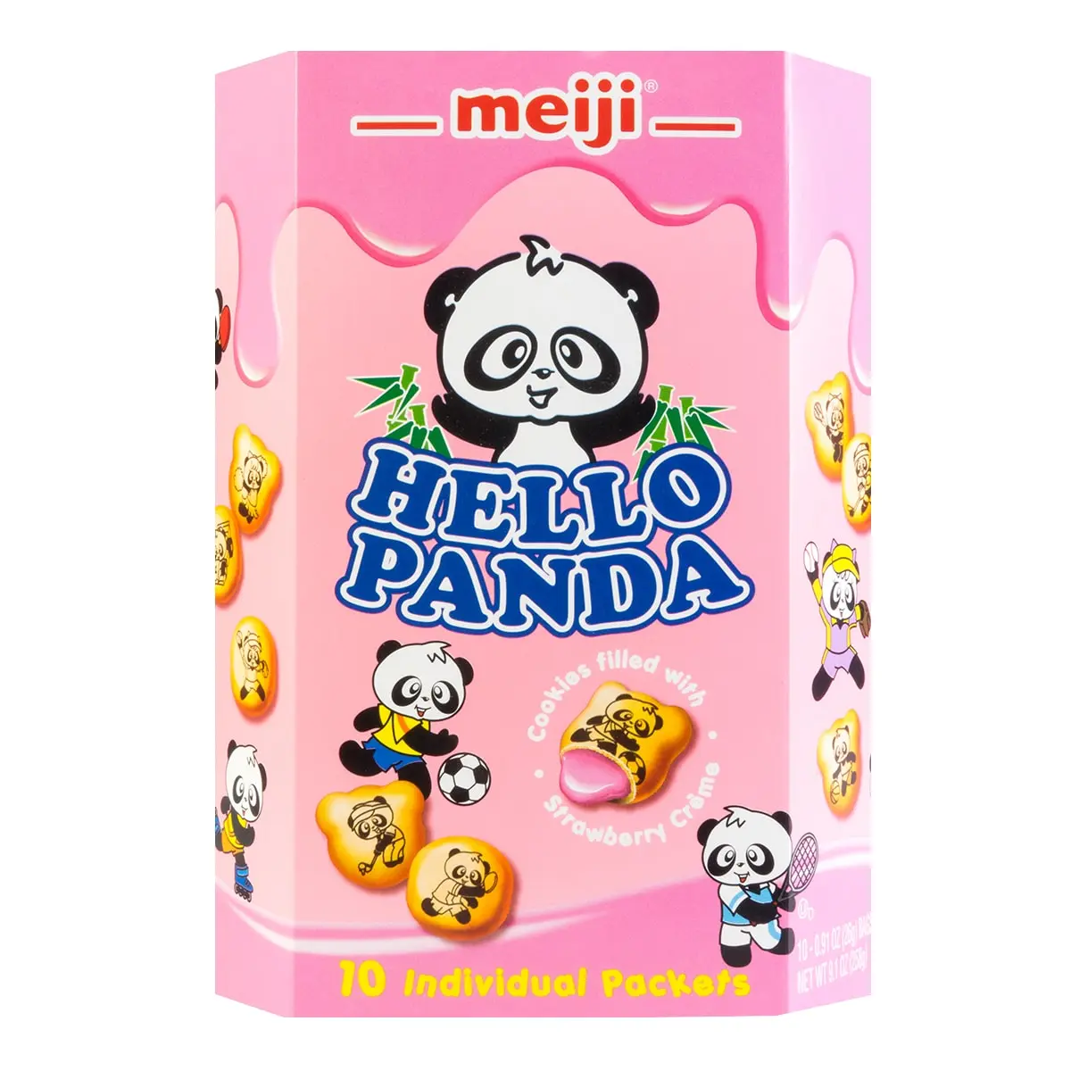 MEIJI Japanese Panda Strawberry Cream Cookies 258g - Delicious Snack Treat Sweet MEIJI Japanese Panda Strawberry Cream Cookies 258g - Delicious Snack Treat Sweet