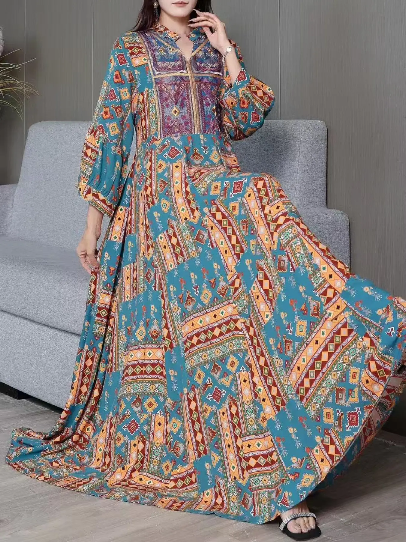 eastern dress designs RANGREZA Kid Frock - BLUE Girl Dress Eastern