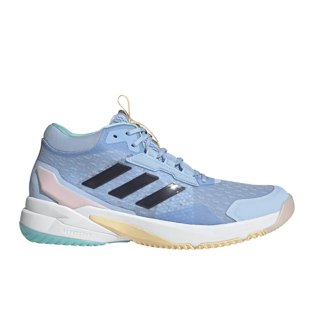 adidas Womens Crazyflight 6 Mid Indoor Volleyball Sneakers Shoes - Blue adidas Womens Crazyflight 6 Mid Indoor Volleyball Sneakers Shoes - Blue