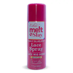 Melt N Slay Glueless Lace Spray, Melting and Holding for Wigs, Lace Bond Adhesive Spray for Closure Wigs, Extensions, ,  Forming Hold, Protect Edges (80ML)