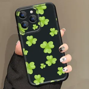 Green Leaves TPU Soft Matte Phone Case For Samsung M01s S20 S21 S22 S23 M32 F42 S24 M14 M34 F34 M54 F54 M35 M55 C55 M12 F12 M02 F02s M13 M22 M10s F15 M15 J4+ J6+ S25 Plus Ultra FE Lite
