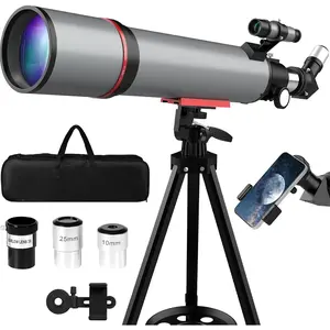Telescope for Adults &  - 90mm Aperture 600mm Refractor High  Telescope for Beginners - Portable Astronomy Telescopes with Phone Adapter Tripod Carry Bag Gifts for Men