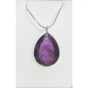 Color-Shift Necklace - Teardrop Burgundy