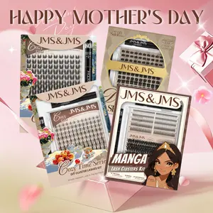 Spiky Manga Lash Kit l JMS&JMS Manga Collection l 【NO BRUSH】Fairy,Bunny,Spiky 70D,Party Queen,DIY Eyelash Extension, Waterproof Week Long Lasting Anime Lash Makeup Cosmetic Mother Gift #SummerVibes
