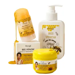 Bee Venom Care Series Set, 3-Piece Moisturizing Cream & Neck Stick, Joint Gel, Multi-Shape Care for Face & Body, Daily Skincare Gift