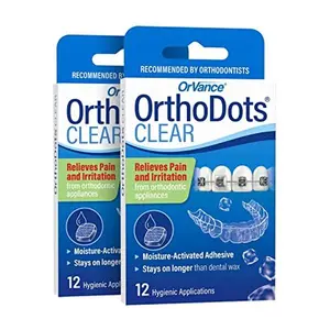 OrVance OrthoDots Clear – Moisture-Activated Silicone Pads for Braces, Braceswax Aligners & Orthodontic Irritation