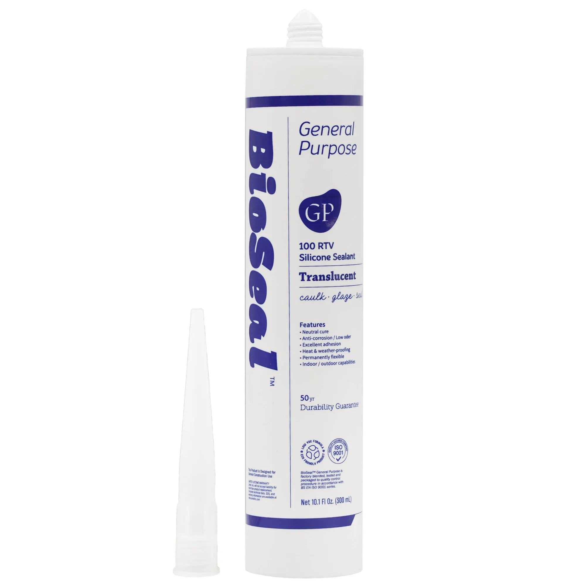 Translucent General Purpose BioSeal Silicone Caulk & Sealant 10.1oz