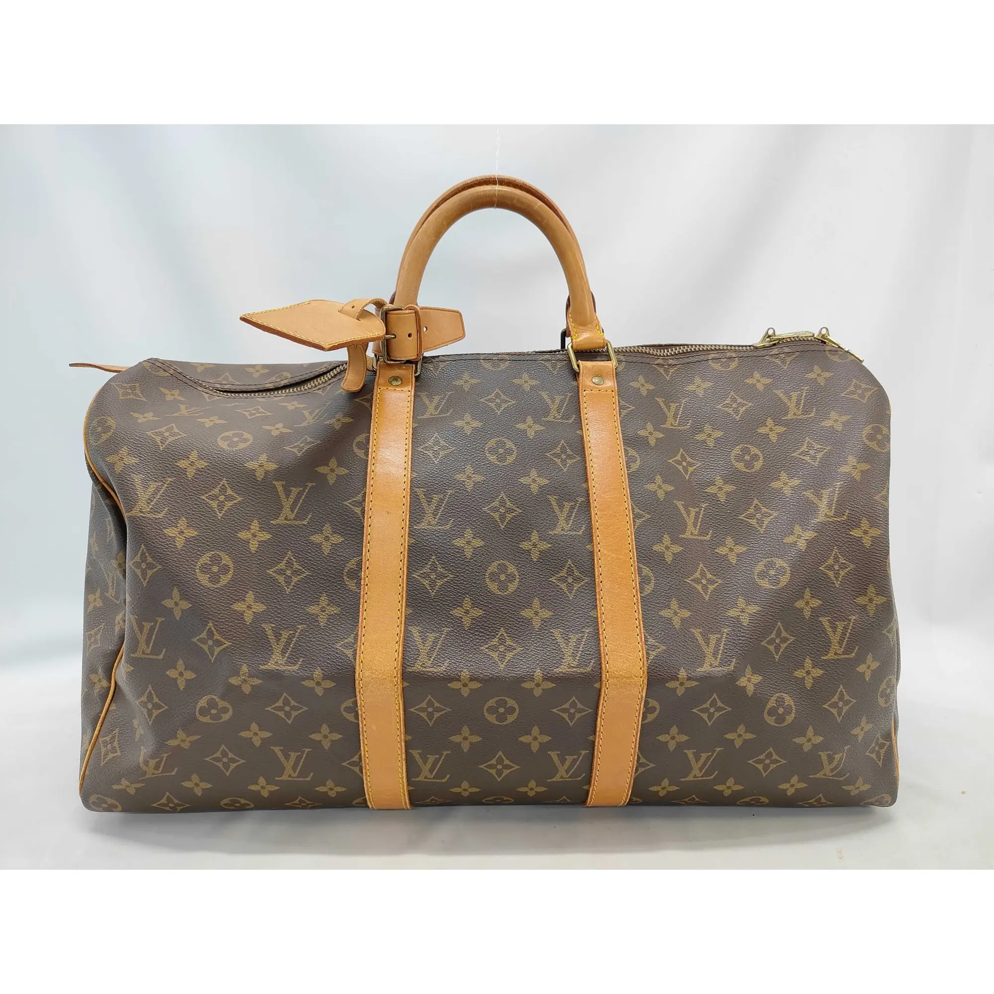 Pre-owned Louis Vuitton canvas Luggage Monogram Keepall 50 Boston Travel Bag(2260004993335)