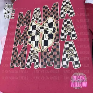 Mama Coquette Bow Comfort Colors Tee