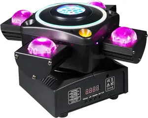 Moving Head Stage Light, LED DJ Lights with DMX512 Controller, Sound Activation, 4pcs 12W RGBW LED Beads,Dimmer Strobe Effect dj disco dj light