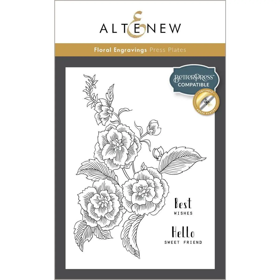 Floral Engravings Press Plate Set