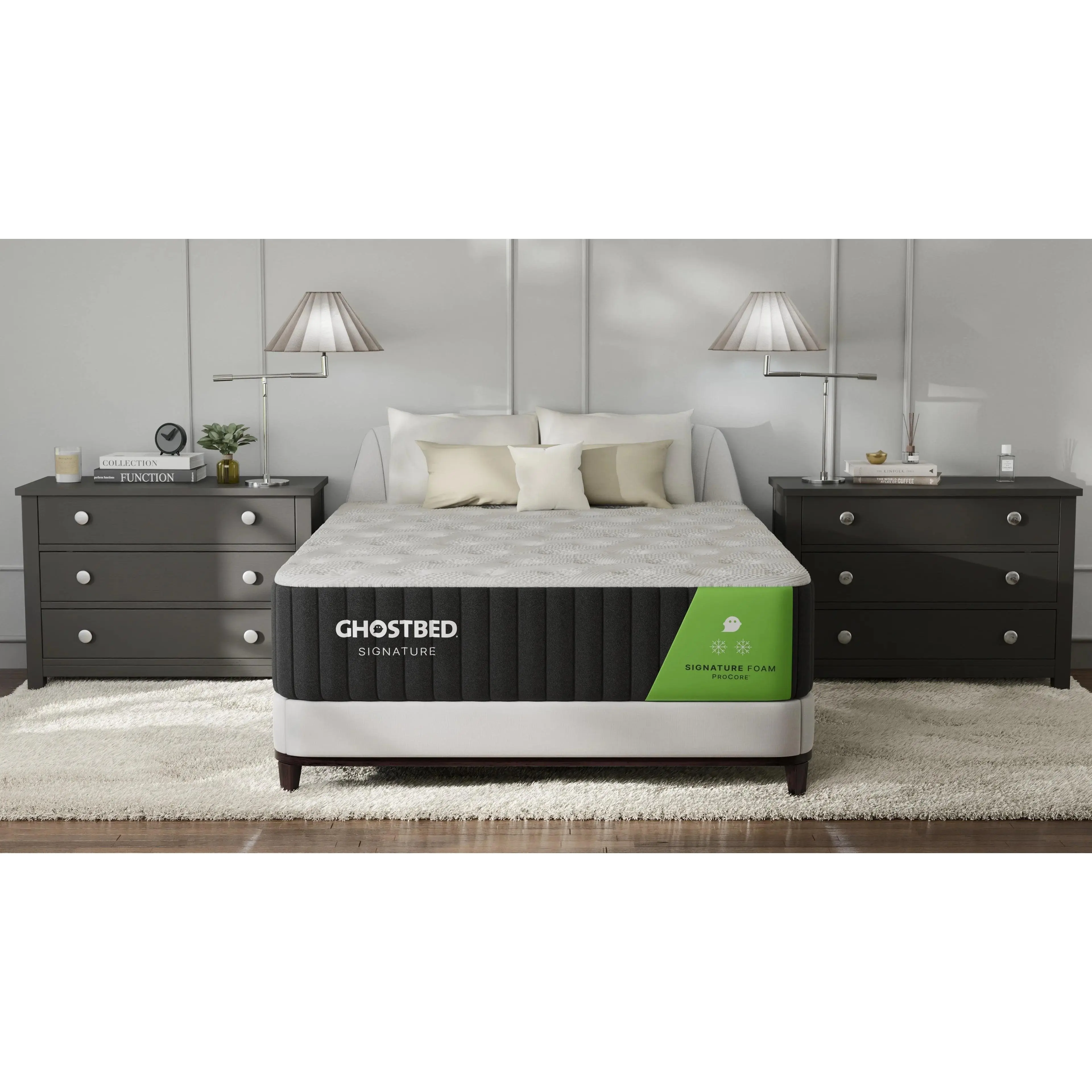 GhostBed Signature Foam Mattress - Indoor Use Bedroom Furniture for Targeted Support, Foam Filling Mattress, High Quality Mattress