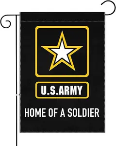 United States U.S. Army Home of a Soldier Garden Flag & House Flag, 250th Anniversary Double Sided Outdoor Yard Decor for Porch Lawn