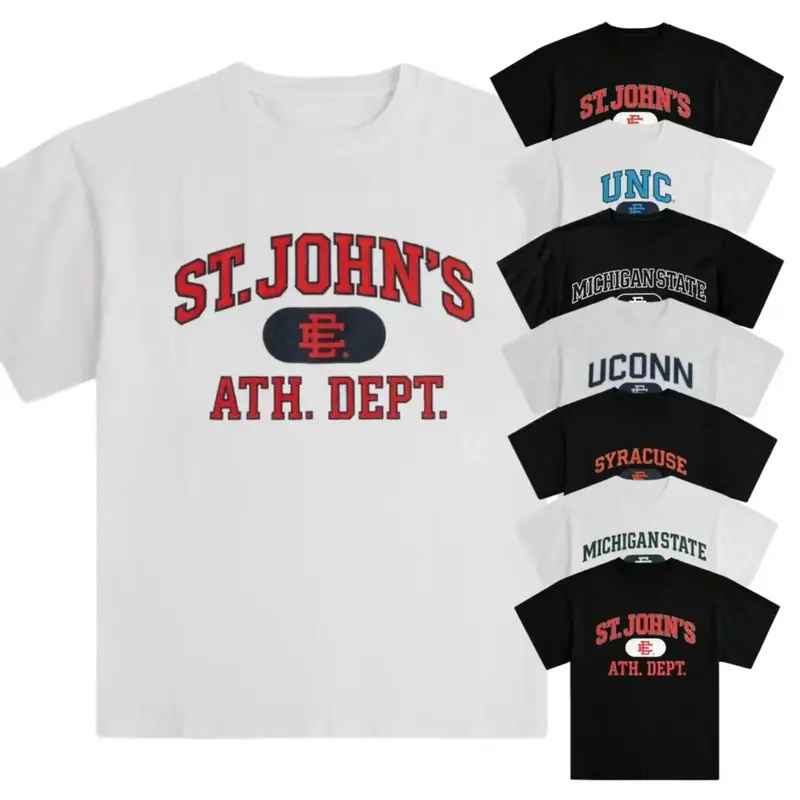 Men's Short-Sleeve Vintage EE St. John’s Athletic Dept Graphic T-Shirt - Unisex Oversized Cotton Streetwear College Tee #   Cotton T-shirt #   Graphic T-shirt #   Men's T-shirt #   Casual Streetwear Top