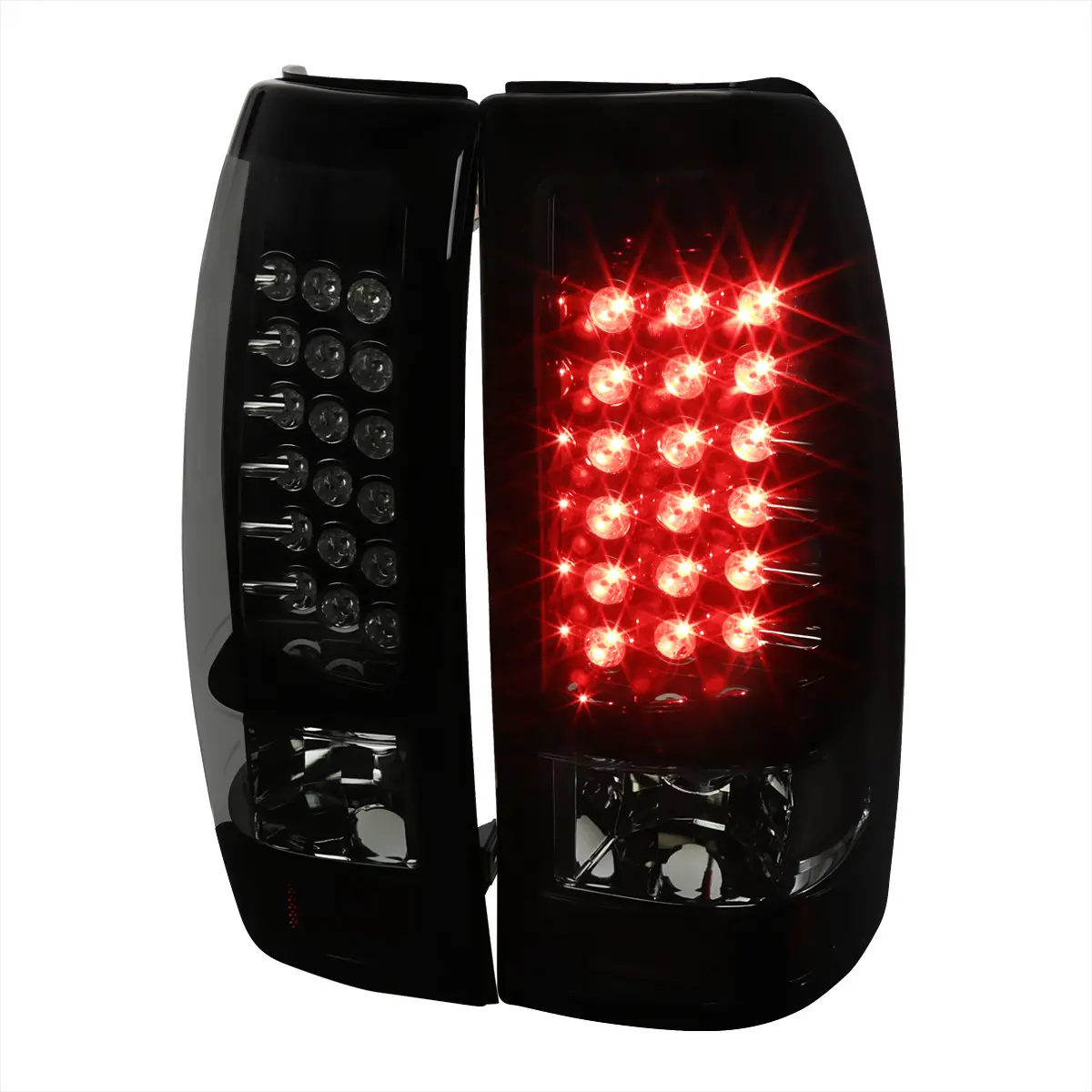 2003-2006 Chevrolet Silverado LED Tail Lights (Glossy Black Housing/Smoked Lens)