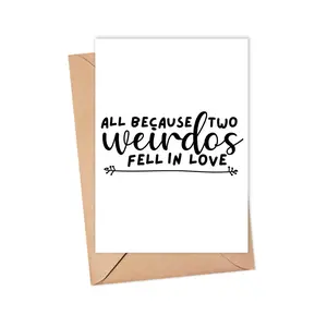 Two Weirdos Funny Wedding Card - Funny Anniversary Cards