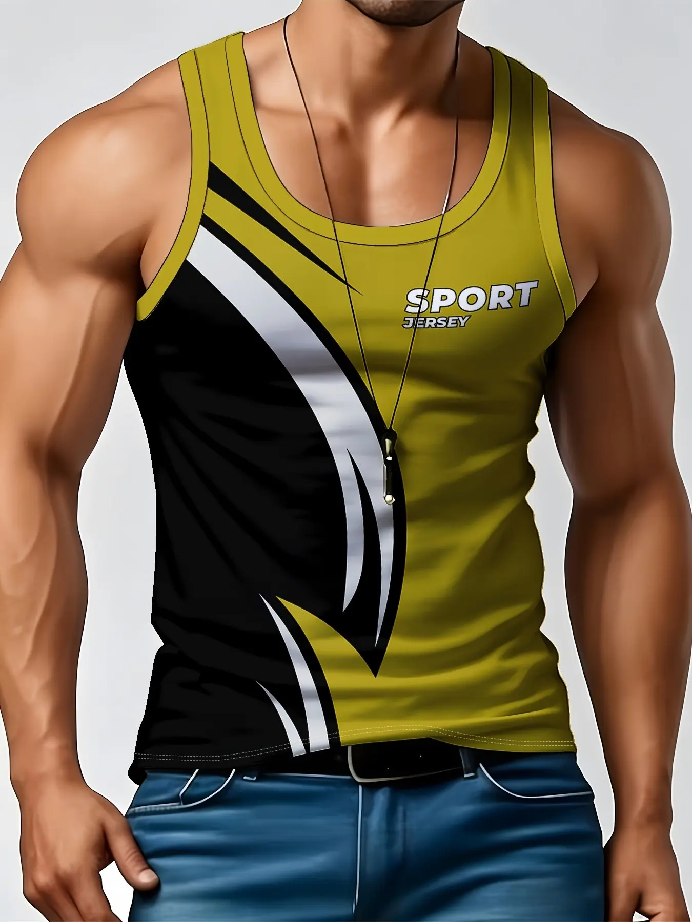 Men's Latest Lightweight Vest Top, Basketball Fitness Sleeveless T-Shirt, Sleeveless Sports Tops, American Street Fashion Print Vest, Sports Vests, Summer Thin Basketball Shirt, Comfortable Fit