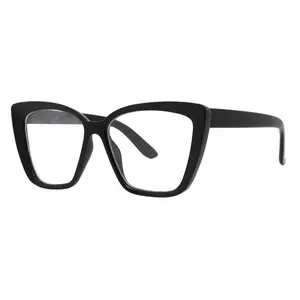 Mad Shade Bold Black Cat Eye Frame with Clear Lens – Oversized Retro 90s Inspired Fake Glasses #19