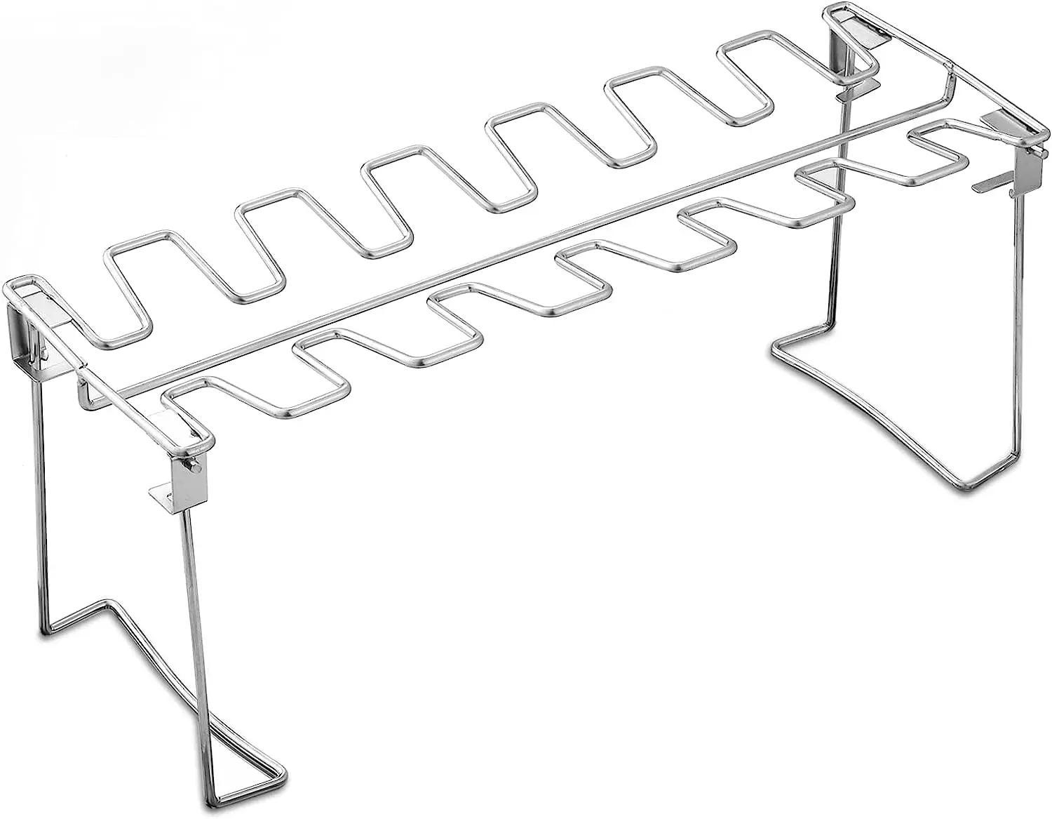 Chicken Leg And Wing Rack For Grill Smoker Oven - Easy To Use 14 Slots Chicken Leg Rack - High Grade Stainless Steel Chicken Wing Rack Chicken Drumstick Holder For Perfect Cook