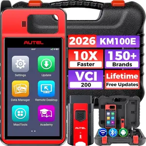 Scanner KM100E OBD2 Tool: 2026 Lite Version of IM508 Pro, IM608 Pro 2 IM608S II, V200 Wireless BT Connect, Auto Scan 2.0, Android 9.0, 10X Faster Hardware, Full Functions, Support 150-200 Brands