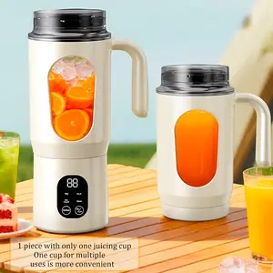 Portable USB Rechargeable Juicer, Rechargeable Fruit Juicer, Small Blender for Smoothies and Milkshakes, Smoothie Maker, Mini Ice Crusher, 4 Modes, 580ML Capacity, Easy Clean, Travel Friendly