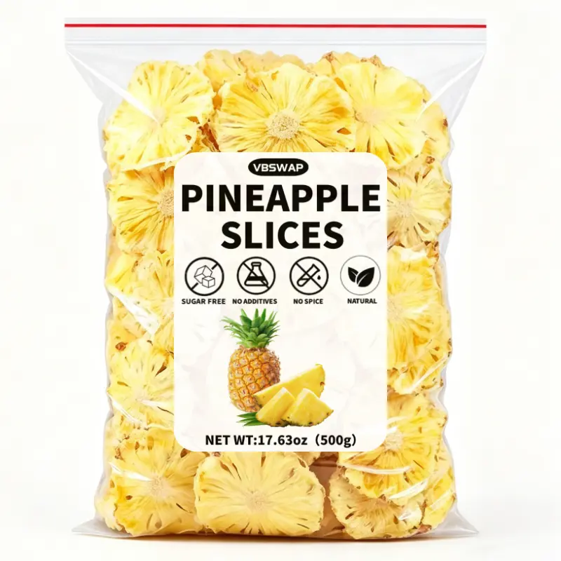Dried Pineapple Slices 500 g (17.63 oz), sugar-free, no additives, natural dried fruit, for tea, baking & decoration