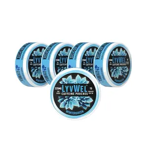WINTERGREEN 5 Pack Caffeine Pouches - 225 MG Caffeine Per Pouch, 15 Total Pouches, Energy Drink with 150 Sugar-Free Options Beverage Sport