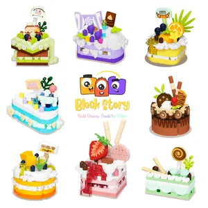 Mini Cake Building Blocks Set | DIY Dessert Party Micro Bricks | Cute Swiss Roll Puzzle Toys | Educational Gift for Girls and Kids | Creative Birthday Present