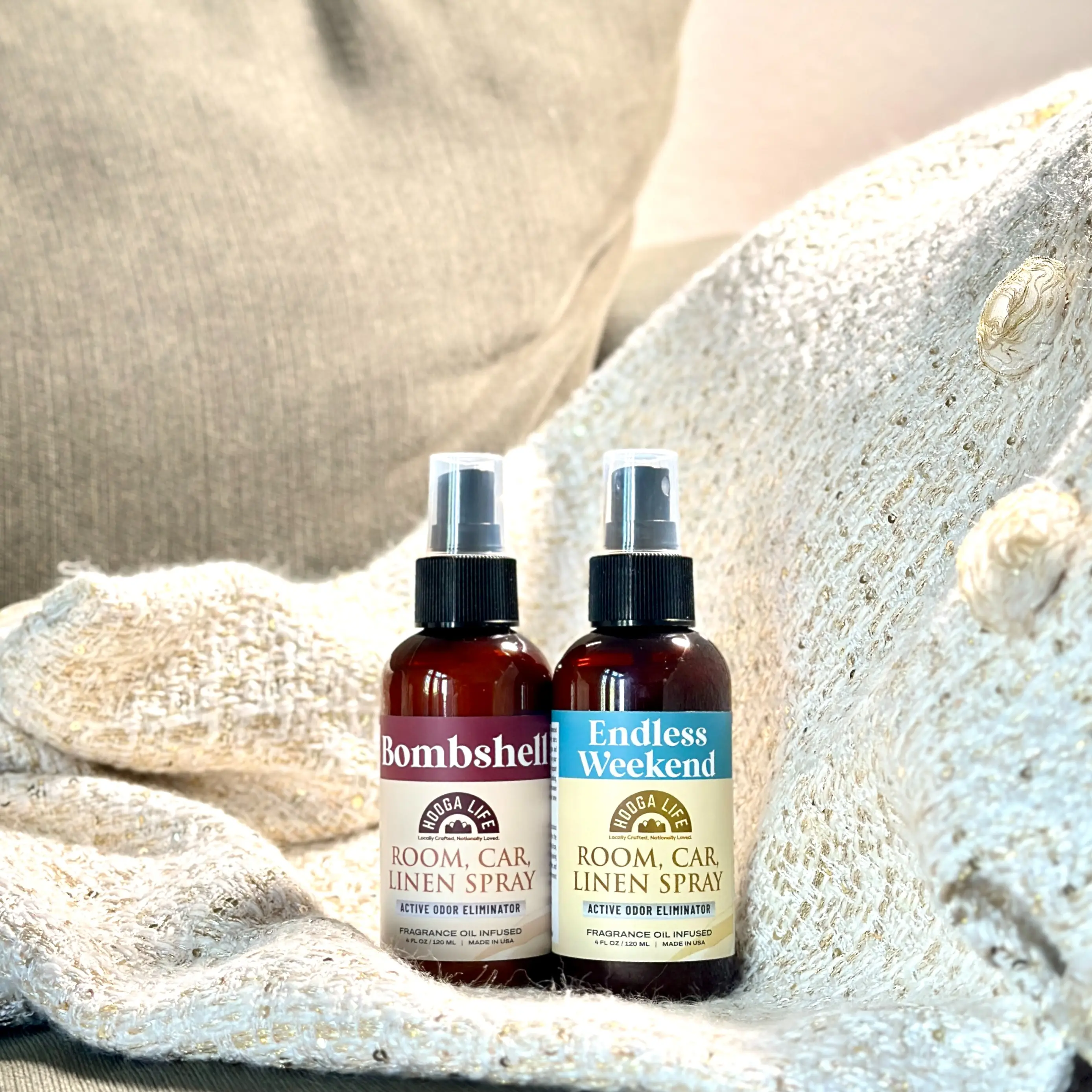 1 bottle 4OZ Car Freshener Spray Room Linen Spray odor-free fragranced Made in USA Pet Plastic Scent Household Toilet Perfume