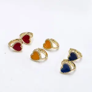 MULTICOLOR HEART EARRING SMALL SIZE