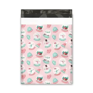Snow Globe Poly Mailers Size 10x13 Christmas Shipping Bags