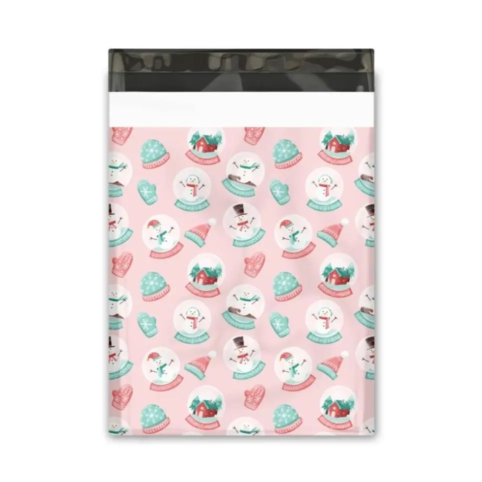 Snow Globe Poly Mailers Size 10x13 Christmas Shipping Bags