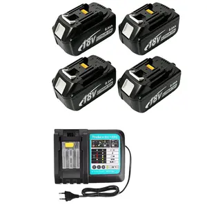 4PACK 8.0Ah 18V Li-ion BL1860B Battery High Capacity Replacement Battery for Makita , Compatible with  BL1850, BL1840, BL1830, BL1815,  Featuring an LED Indicator for Cordless Power Tools