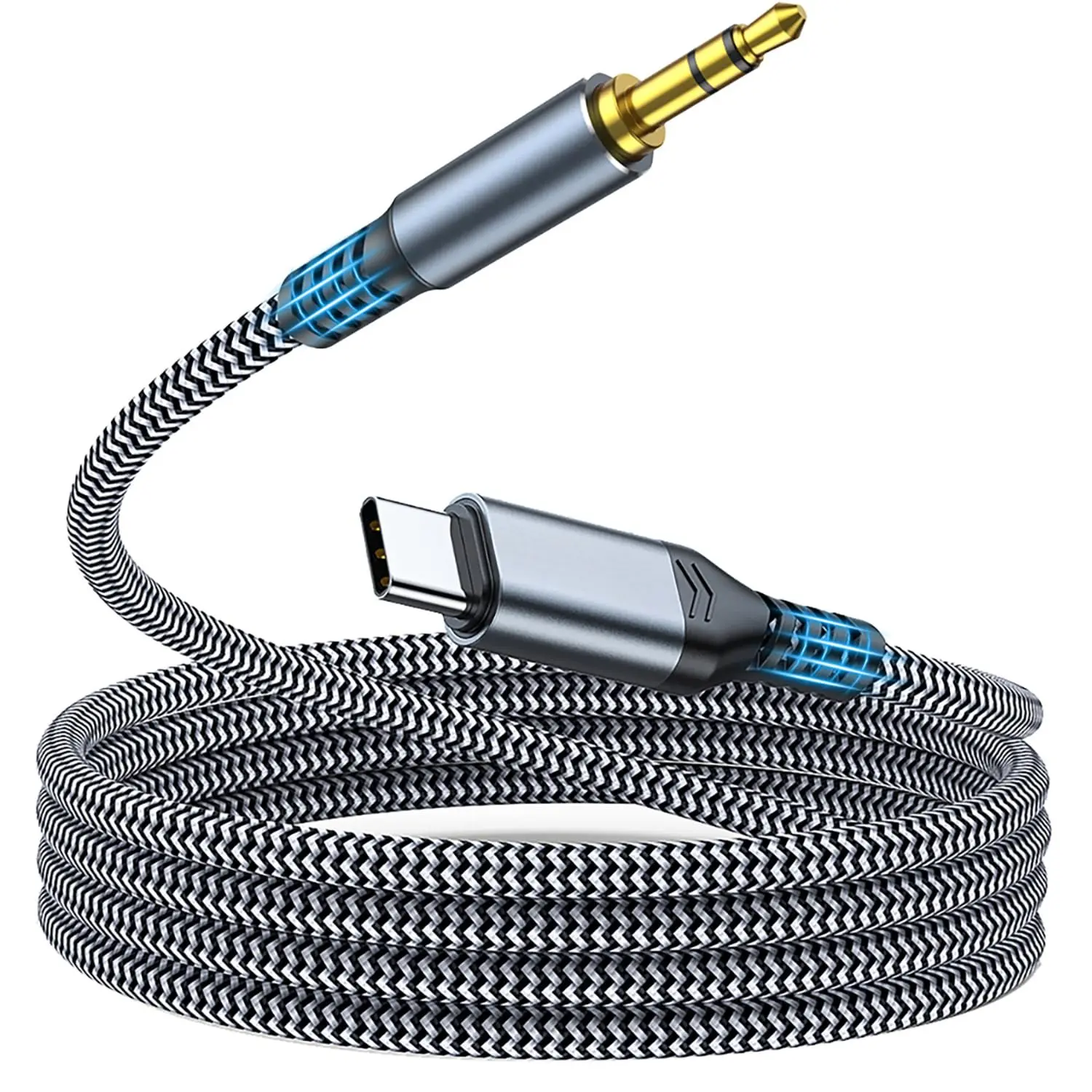 Aux to USB C, 3.3ft Aux Cord to USB C Compatible with  15/16/17, Galaxy S24/S23, iPad Pro, Pixel - Type C to 3.5mm Cord for , Headphones, Speakers