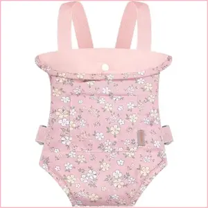 Gagaku Doll Carrier for Toddlers &amp; Kids - Reborn Baby Accessories in Pink (Pear Flowers)