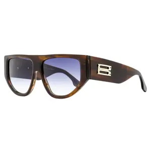 Victoria Beckham B-Monogram Tapered Sunglasses VB676S 227 Brown Horn 55mm