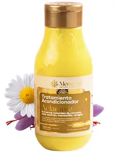 Menta Hair Acondicionador Aclarante Manzanilla, curcuma y azafran, cabello rubio - Hair Treatment, Chamomile and Turmeric for blonde hair 550ml vegan